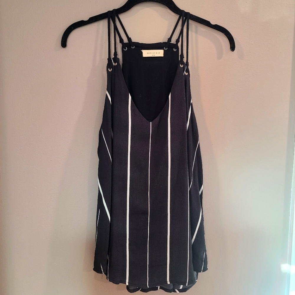 Sophie Rue Black and White Striped Tank